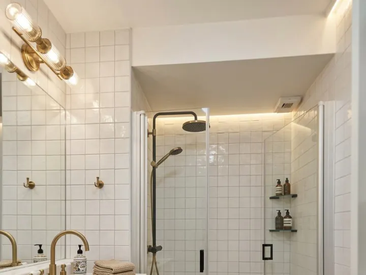 Bathroom in warm light