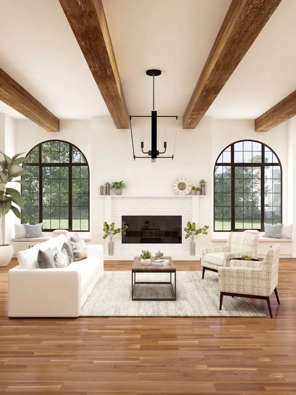 Room with original wood surfaces